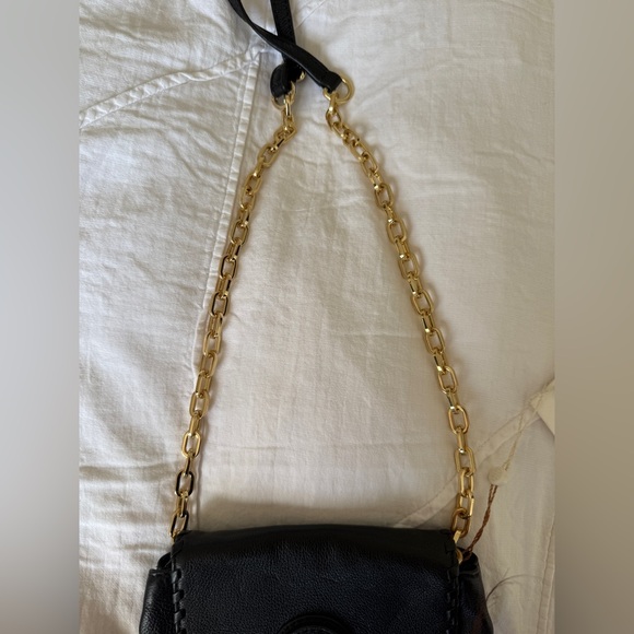 Tory Burch Black and Gold Crossbody Bag with Chain Strap - Picture 5 of 15